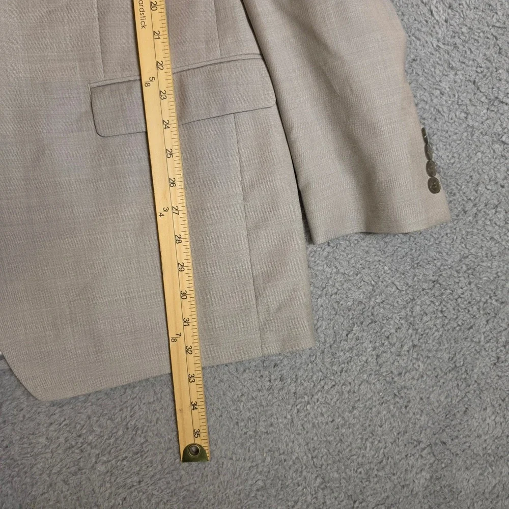 Calvin Klein Blazer Men 42L Gray Excellent 100% Wool Two Button Suit Jacket
